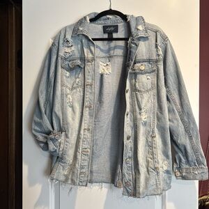Daytrip Light Blue Distressed Denim Jacket